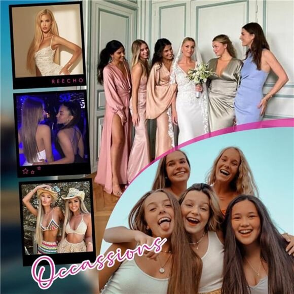 REECHO Hair Extensions, 11PCS Clip in Hair Extensions 24" Long Straight hair - Picture 7 of 7